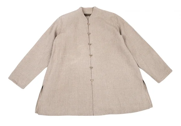 ヨーガンレールJURGEN LEHL マオカラーリネンジャケット ベージュM K-81478_002