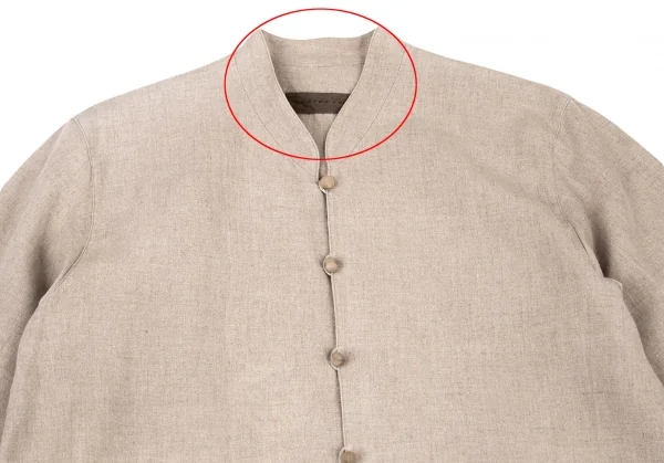 ヨーガンレールJURGEN LEHL マオカラーリネンジャケット ベージュM K-81478_003