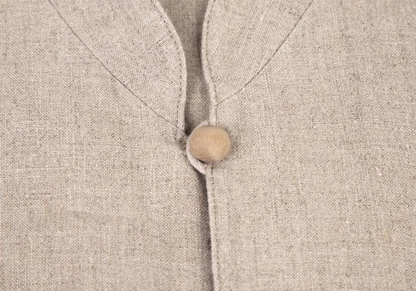 ヨーガンレールJURGEN LEHL マオカラーリネンジャケット ベージュM K-81478_005