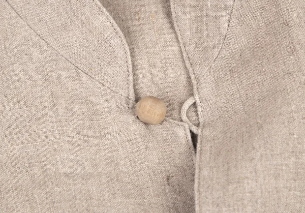 ヨーガンレールJURGEN LEHL マオカラーリネンジャケット ベージュM K-81478_006
