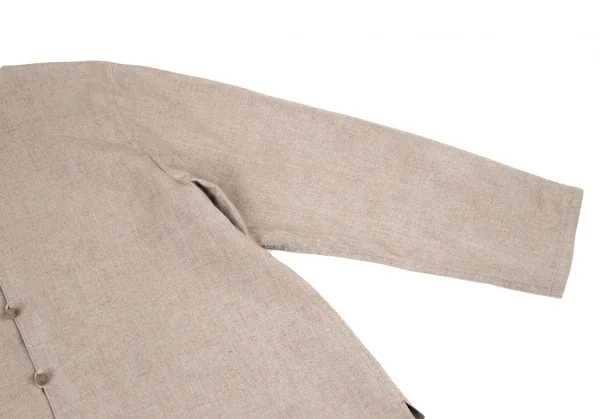 ヨーガンレールJURGEN LEHL マオカラーリネンジャケット ベージュM K-81478_007