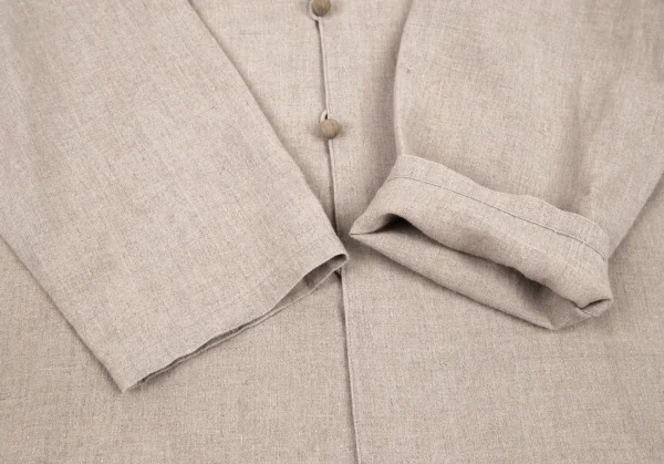 ヨーガンレールJURGEN LEHL マオカラーリネンジャケット ベージュM K-81478_008