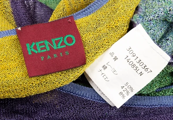 ケンゾーKENZO パネル切替半袖ニット マルチM位 K-81479_012