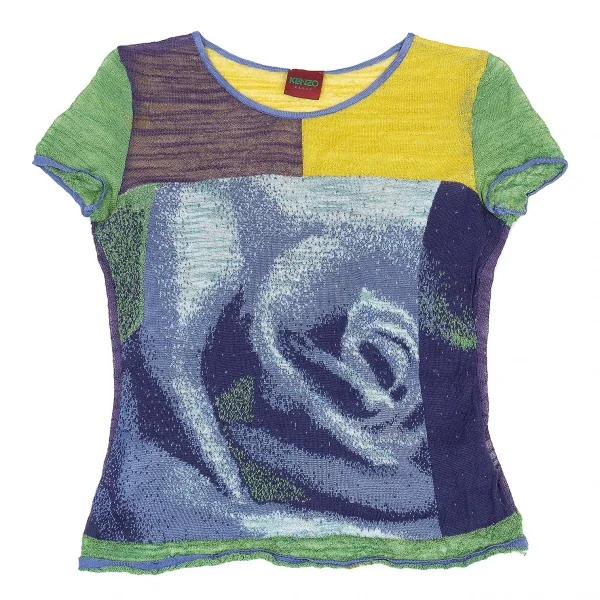 ケンゾーKENZO パネル切替半袖ニット マルチM位 K-81479_002