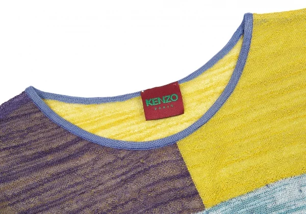 ケンゾーKENZO パネル切替半袖ニット マルチM位 K-81479_004
