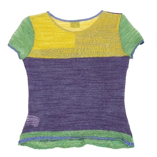 ケンゾーKENZO パネル切替半袖ニット マルチM位 K-81479_009