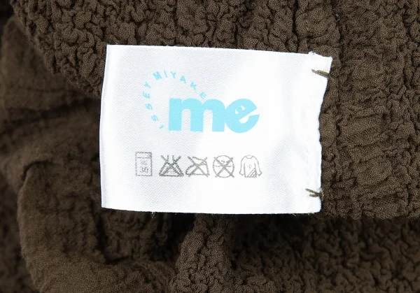 イッセイミヤケ ミーISSEY MIYAKE me 箔プリントスカートカリフラワーカットソーワンピース カーキM位 K-81485_013