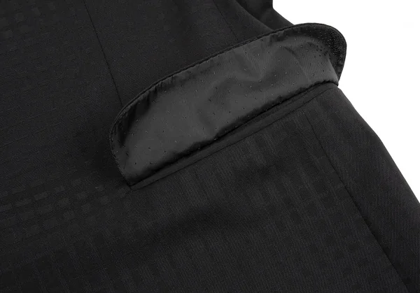 ジャンニヴェルサーチGIANNI VERSACE ウールシャドーチェックジャケット 黒L位 K-81491_010
