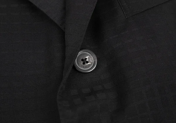ジャンニヴェルサーチGIANNI VERSACE ウールシャドーチェックジャケット 黒L位 K-81491_007