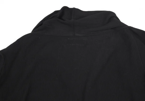 ヨウジヤマモト ファムYohji Yamamoto FEMMEコットンリブショート丈ボタンレスカーディガン 黒M K-81518_012