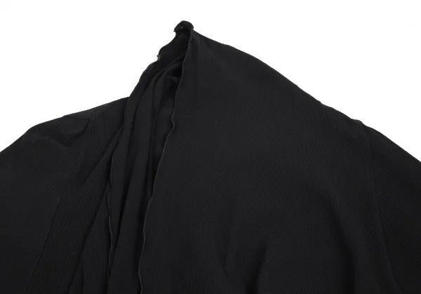 ヨウジヤマモト ファムYohji Yamamoto FEMMEコットンリブショート丈ボタンレスカーディガン 黒M K-81518_004
