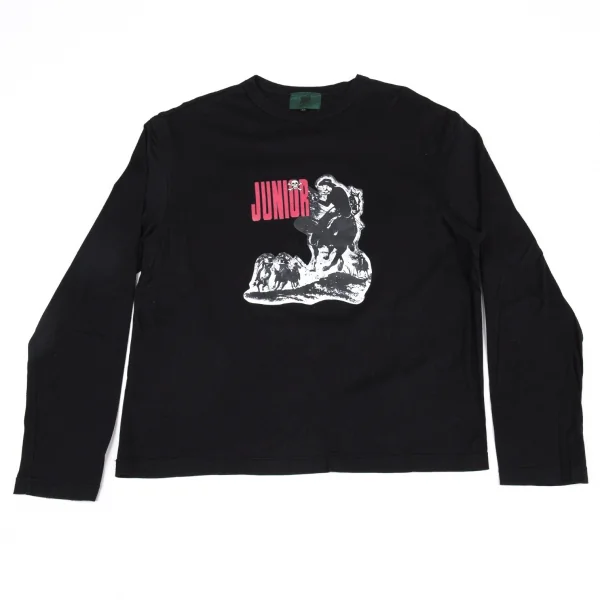 ジュニアゴルチエJUNIOR GAULTIER ウエスタンプリント長袖Tシャツ 黒48 K-81556_001