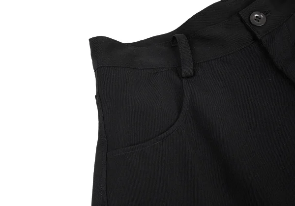 ワイズY's ウールギャバ台形スカート 黒2 K-81684_004