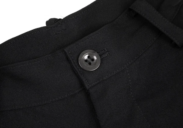 ワイズY's ウールギャバ台形スカート 黒2 K-81684_005