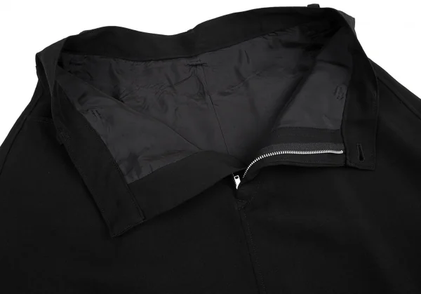 ワイズY's ウールギャバ台形スカート 黒2 K-81684_006