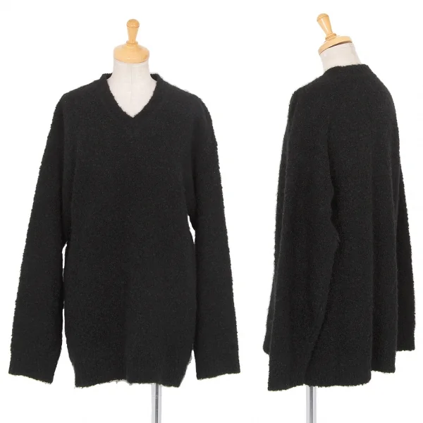 カルバンクラインCalvin Klein Vネックループニットセーター 黒L K-81717_001