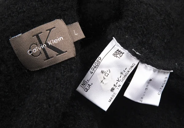 カルバンクラインCalvin Klein Vネックループニットセーター 黒L K-81717_011