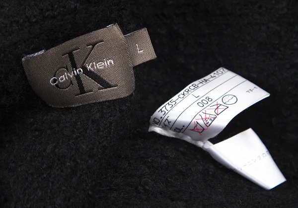 カルバンクラインCalvin Klein Vネックループニットセーター 黒L K-81717_012
