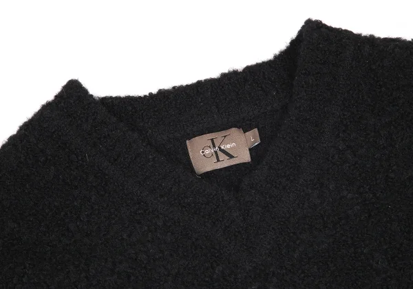カルバンクラインCalvin Klein Vネックループニットセーター 黒L K-81717_004