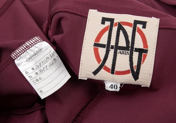 ジャンポールゴルチエJean Paul GAULTIER PARIS ストレッチサテンダブルメタルボタンジャケット 紫40 K-81740_020