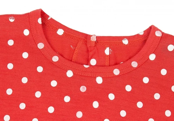 トリココムデギャルソンtricot COMME des GARCONS ウールドット後ろボタン長袖カットソー 赤S位 K-81754_004