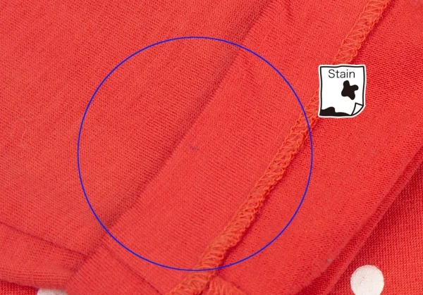 トリココムデギャルソンtricot COMME des GARCONS ウールドット後ろボタン長袖カットソー 赤S位 K-81754_008