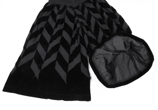 ISSEY MIYAKE me Velvet Switched Wide Pants K-81841_005