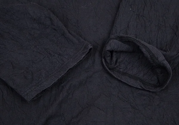 グラウンド ワイGround Y ポリコットンシワ加工カットソー 黒3 K-81856_005