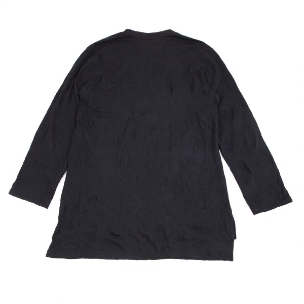 グラウンド ワイGround Y ポリコットンシワ加工カットソー 黒3 K-81856_008
