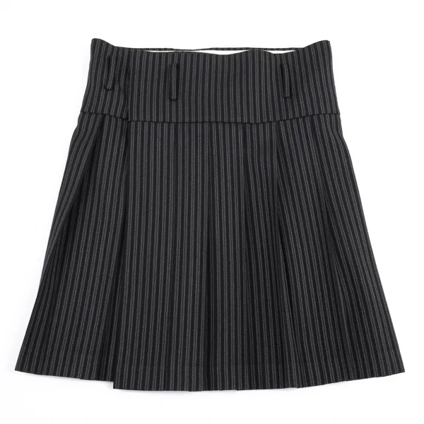 コムデギャルソン オムプリュスCOMME des GARCONS HOMME PLUS ウールストライププリーツスカート