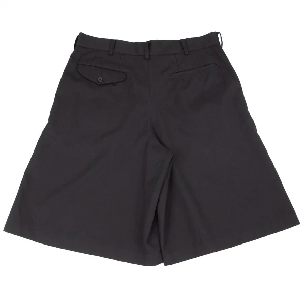 BLACK COMME des GARCONS Wool Gabardine Shorts Black L (K-81893)