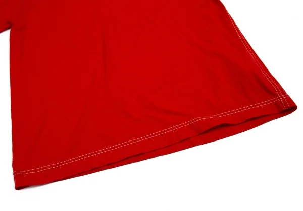 コムデギャルソン オムCOMME des GARCONS HOMME コットン天竺製品染めヘンリーネックTシャツ 赤M K-81915_007