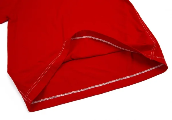 コムデギャルソン オムCOMME des GARCONS HOMME コットン天竺製品染めヘンリーネックTシャツ 赤M K-81915_008