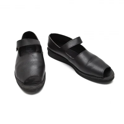 ワイズY's レザーオープントゥメリージェーンシューズ