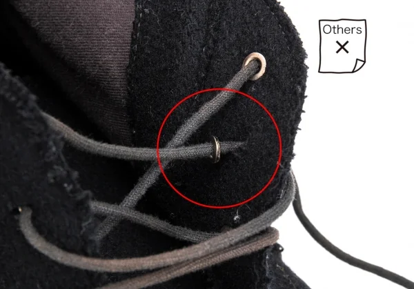 ワイズフォーメンY's for men ラバーソールフェルトチャッカブーツ 黒27位 K-81964_010