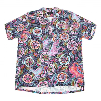 ワイズフォーメンY's for men レーヨンフラワーアニマルプリント半袖シャツ
