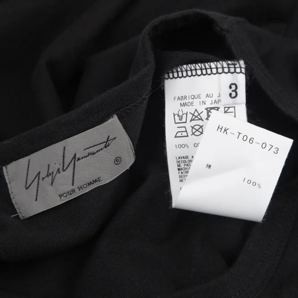 Yohji Yamamoto POUR HOMME Samurai Printed T Shirt Black 3 (K-81988)