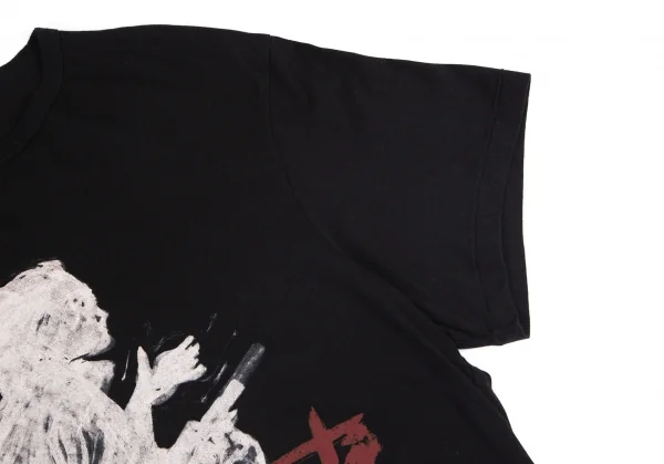 Yohji Yamamoto POUR HOMME Samurai Printed T Shirt Black 3 (K-81988)