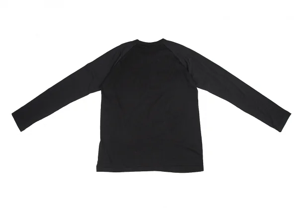 ヨウジヤマモト プールオムYohji Yamamoto POUR HOMME ラインストーンプリントラグランカットソー 黒3 K-81991_010