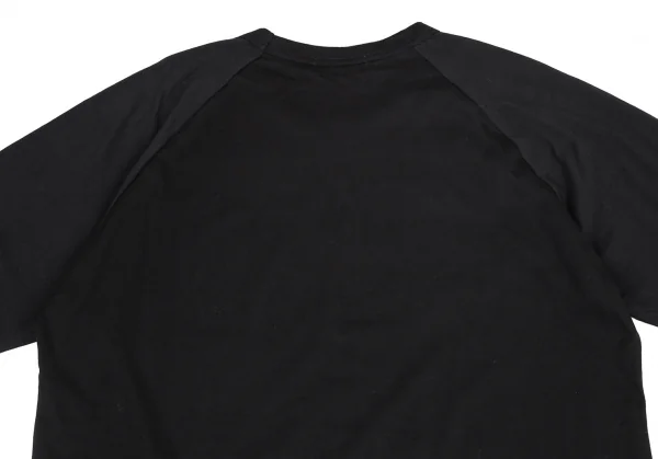 ヨウジヤマモト プールオムYohji Yamamoto POUR HOMME ラインストーンプリントラグランカットソー 黒3 K-81991_011