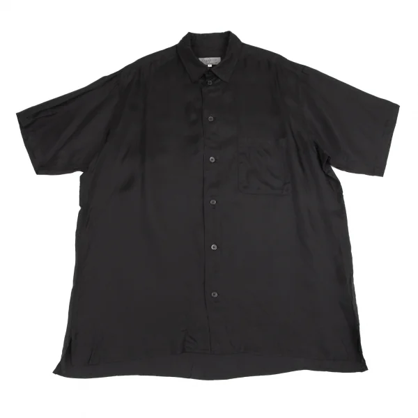 Yohji Yamamoto POUR HOMME Oversize Cupra Shirt Black 3 K-81999_001