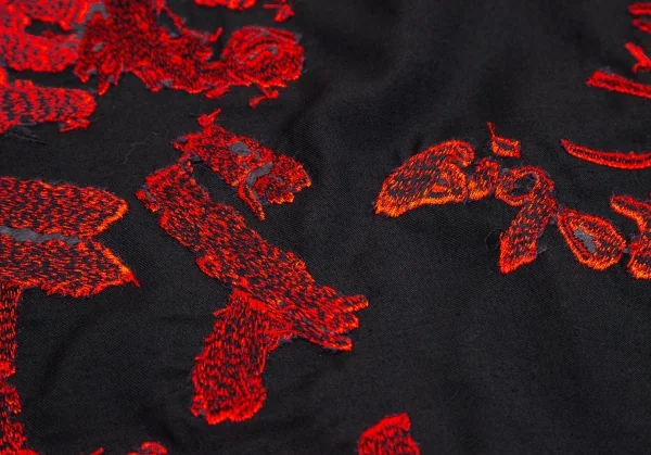 ヨウジヤマモト プールオムYohji Yamamoto POUR HOMME 阪急限定ウールギャババック諸行無常刺繍シャツコート 黒3 K-82015_017