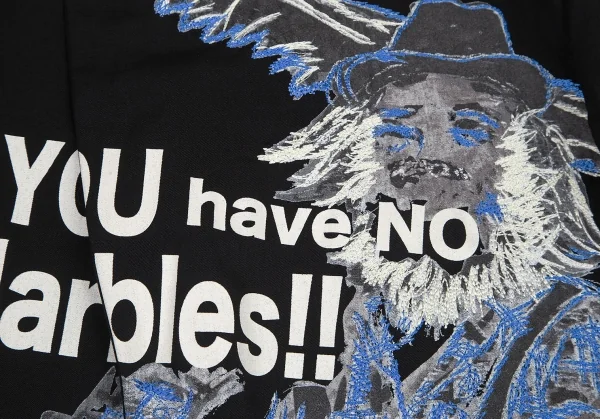 ヨウジヤマモト プールオムYohji Yamamoto POUR HOMME フロントプリント刺繍デザインジャケット 黒4 K-82026_008