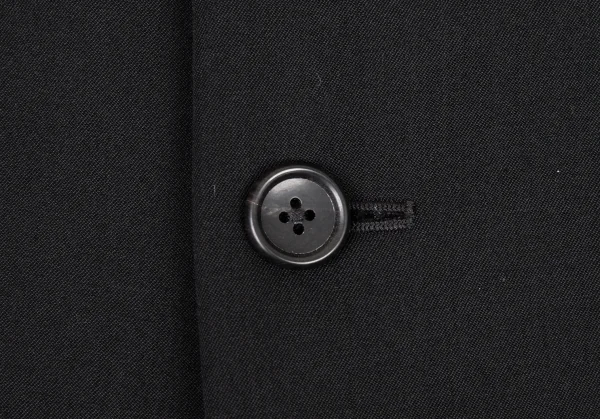 ヨウジヤマモト プールオムYohji Yamamoto POUR HOMME REPLICA 1988S/S 復刻ウールギャバメッシュアイレットロングジャケット 黒3 K-82049_007