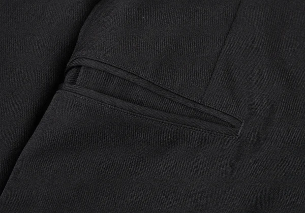 ヨウジヤマモト プールオムYohji Yamamoto POUR HOMME REPLICA 1988S/S 復刻ウールギャバメッシュアイレットロングジャケット 黒3 K-82049_008