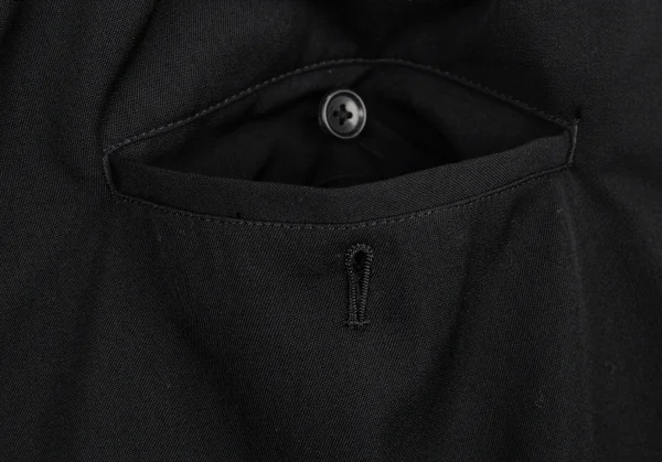 ヨウジヤマモト プールオムYohji Yamamoto POUR HOMME REPLICA 1988S/S 復刻ウールギャバメッシュアイレット紐パンツ 黒3 K-82050_015