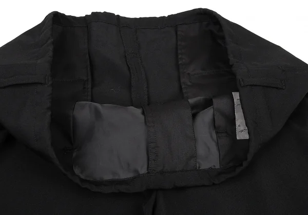 ヨウジヤマモト プールオムYohji Yamamoto POUR HOMME REPLICA 1988S/S 復刻ウールギャバメッシュアイレット紐パンツ 黒3 K-82050_003