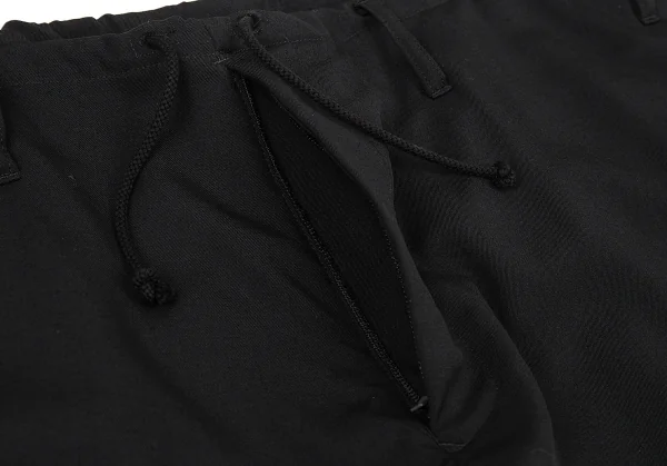 ヨウジヤマモト プールオムYohji Yamamoto POUR HOMME REPLICA 1988S/S 復刻ウールギャバメッシュアイレット紐パンツ 黒3 K-82050_004