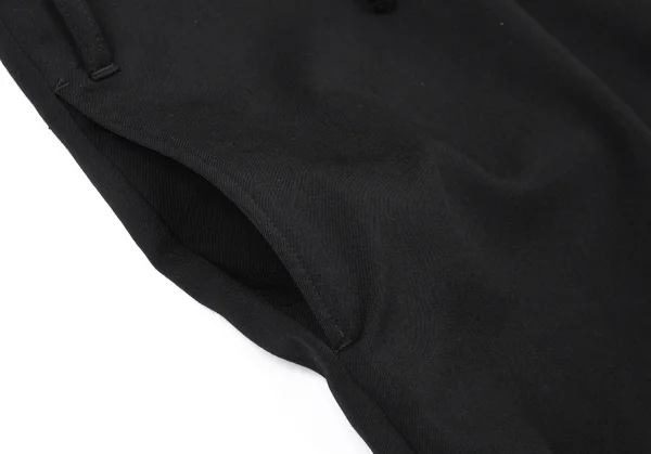 ヨウジヤマモト プールオムYohji Yamamoto POUR HOMME REPLICA 1988S/S 復刻ウールギャバメッシュアイレット紐パンツ 黒3 K-82050_005