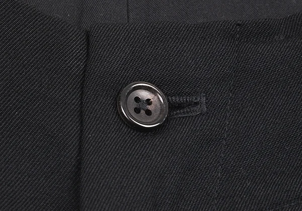 ヨウジヤマモト プールオムYohji Yamamoto POUR HOMME ウールギャバサスペンダーボタンパンツ 黒6 K-82067_004